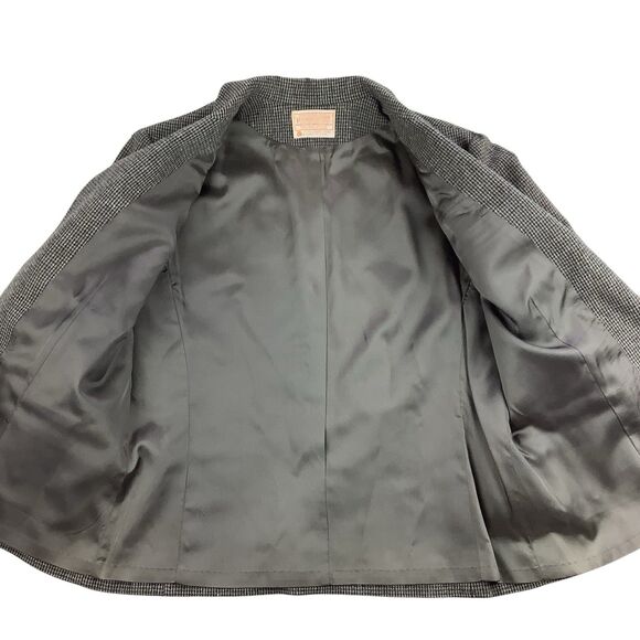 Vintage Pendleton Virgin Wool Blazer Women Sz 10 - 12 Petite Grey Single Button - Picture 3 of 14